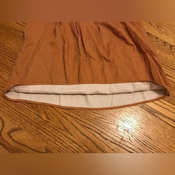 Ana Orange Polka Dot Square Neck Button Straps Top - Picture 5 of 11